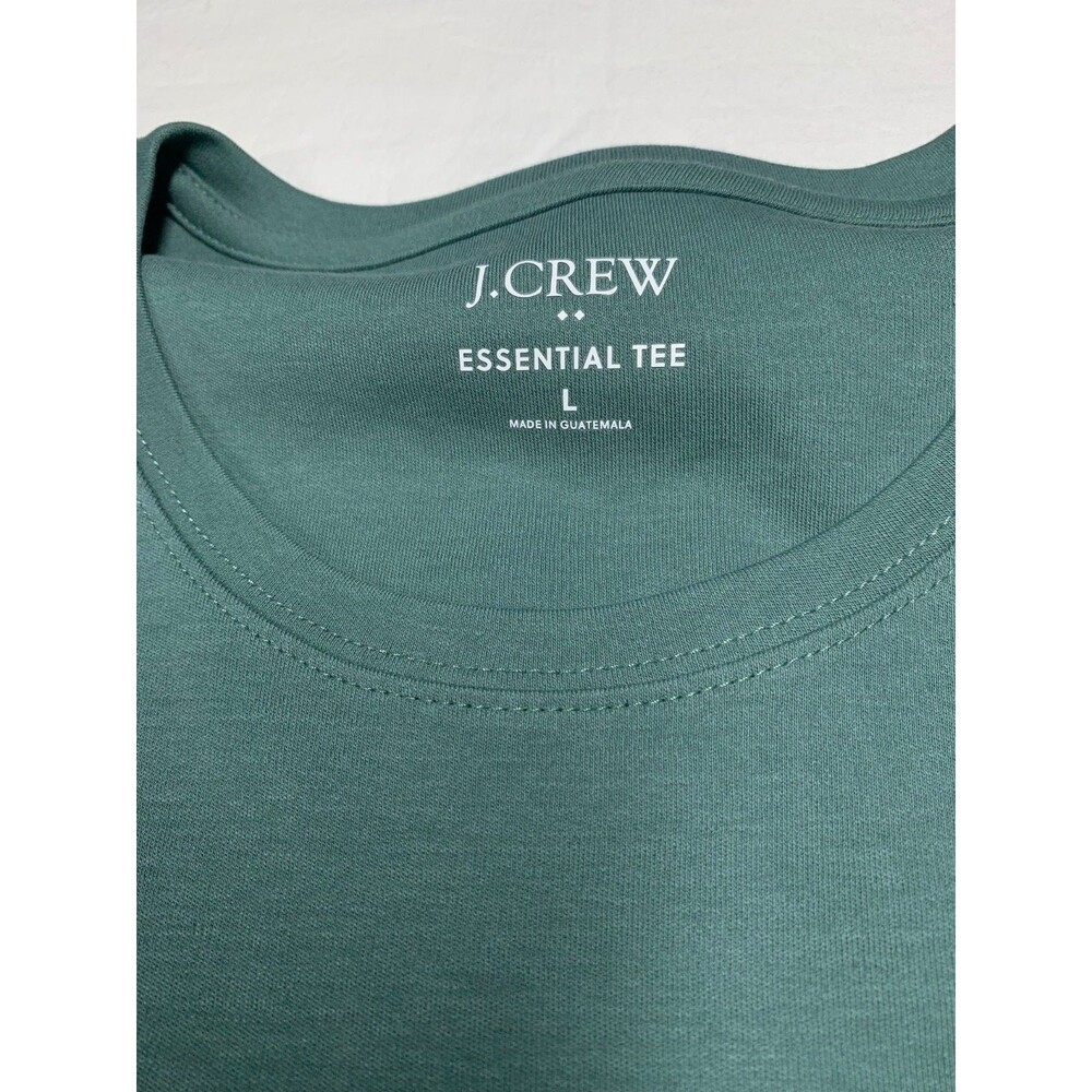 J. Crew Factory Essential Crewneck Short Sleeve Tee Shirt Sz L Earthy Green NWT - Picture 2 of 8